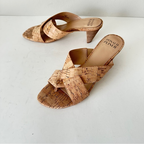 NEW Donald Pliner Aylla Cork Heeled Women's Sandals, Sz7M - Picture 2 of 14